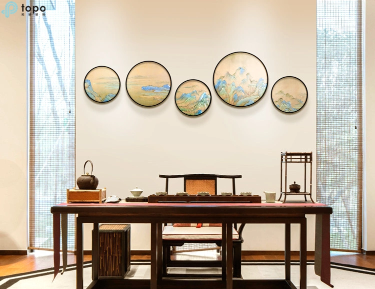 Metal Framed 500mm Circle Art Coloured Glazed Painting on Sale (MR-YB6-2053D)