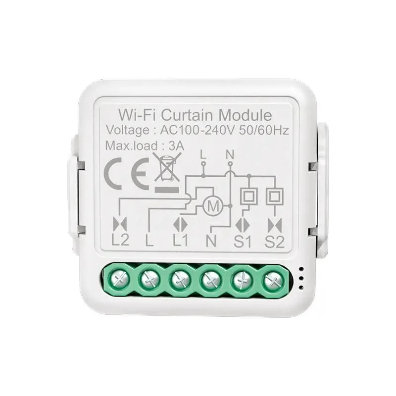 Module de commutation de rideau Smart Life Wifi Tuya pour détecteur de vitesse à galet Moteur aveugle avec Alexa Google Home