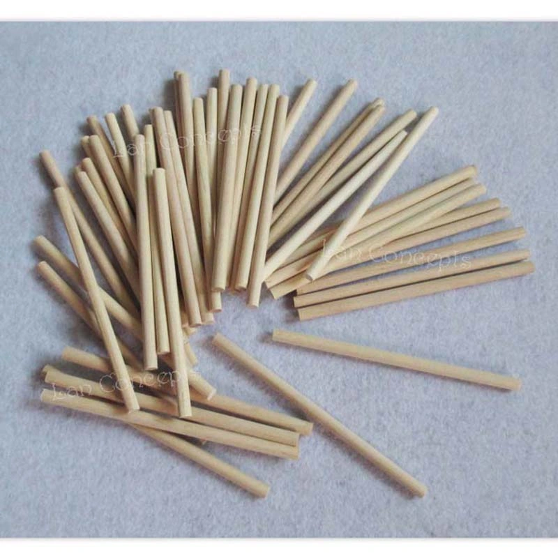 Round Wood Stick Icecream Stick Kids DIY Crafts Tool 80X4mm Lollipop Stick Popsicle Sticks