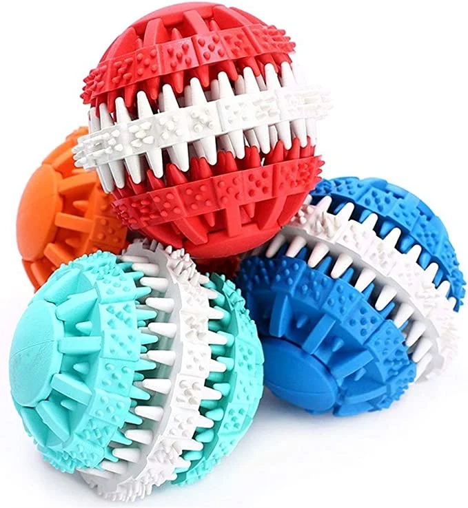 Small Dog Pet Cleaning Balls Toys Chew Food Pet Training Toy