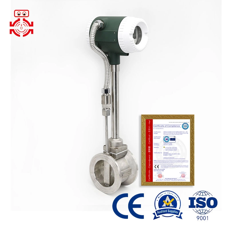 Stainless Steel Body, 4-20mA Current Output, Vortex Flow Meter with Wireless Remote Function CE