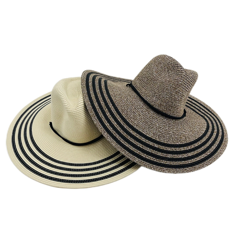 2023 Moda Wholesale/Supplier paja plana salvavidas Sombreros paja plegable a medida Sombrero de Panamá para mujeres