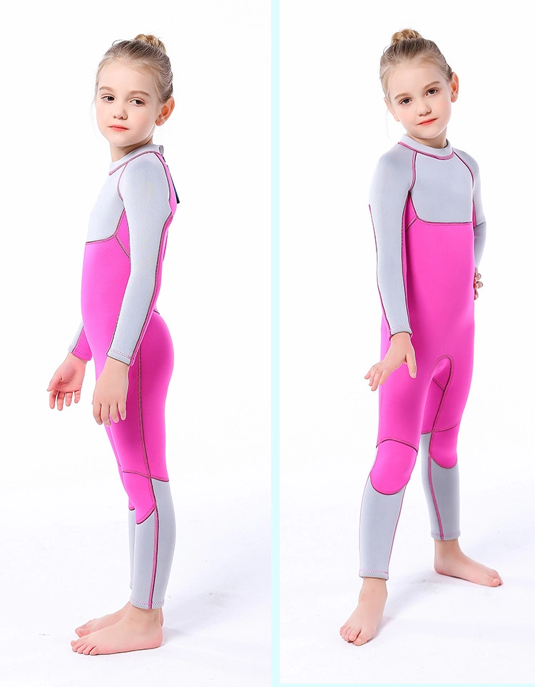 New Style Kids Wetsuit 2.5mm Neoprene Thermal One Piece Girl Swimsuit