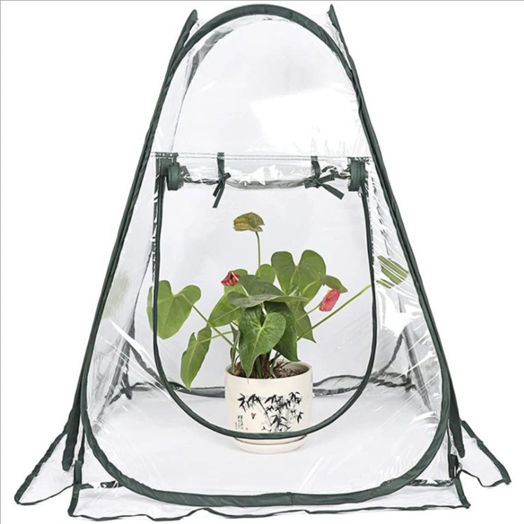 Garden Flower Pot Warm Room Mini Transparent Plastic PVC Plant House Cover Tent Foldable Greenhouse