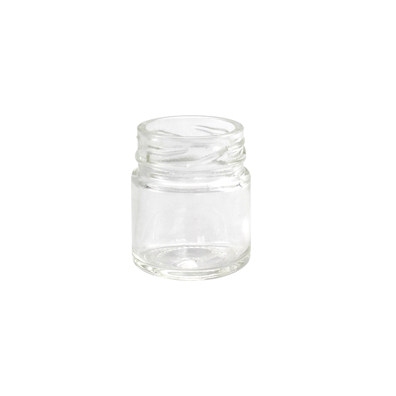 for Sale 40ml Clear Cylinder Shape Food Storage Container Refillable Glass Jam Honey Jar