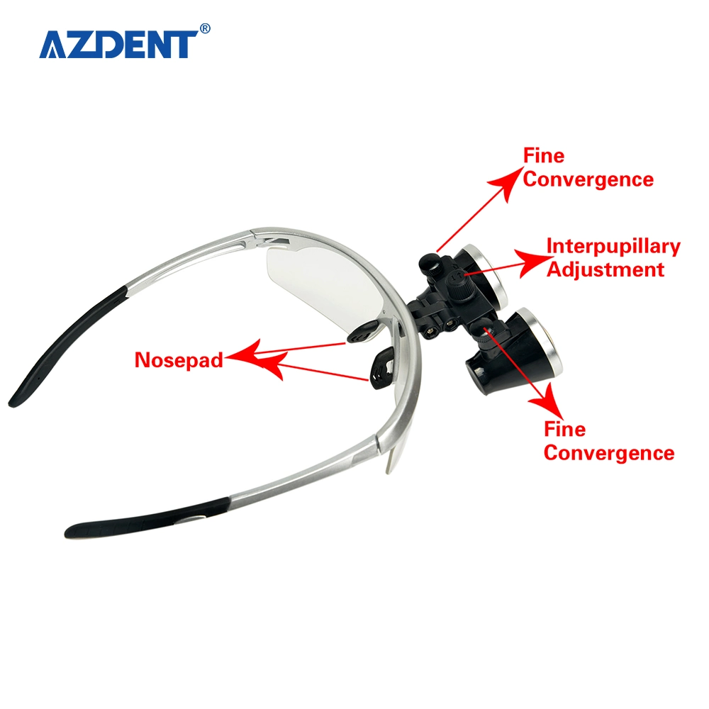 Azdnet 3.5X verre optique de chirurgie dentaire Magnicier phare médical Loupe bandeau