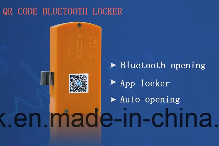 Sistema Bluetooth Armário Laranja e Preto cacifo de cartões RFID.