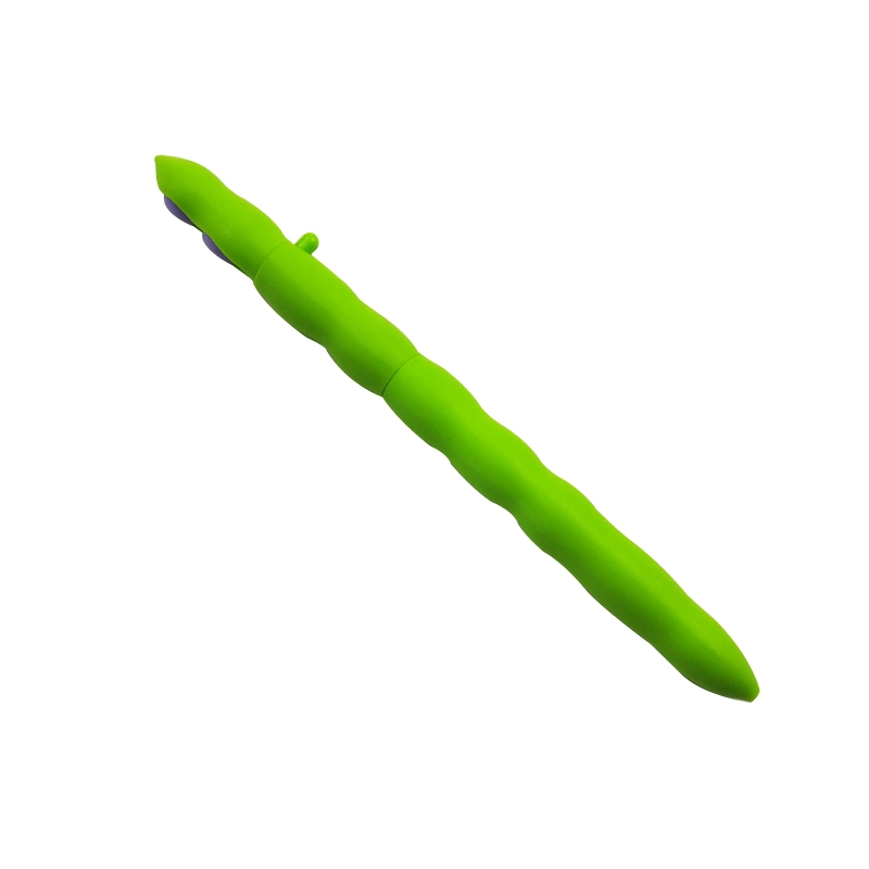 Novelty Cute Bean Shaped Ball Pen Plastic Pea Gel Pen