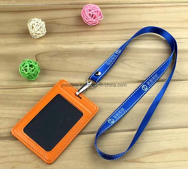 Plastic Breakaway Hook Custom Logo Plain Necklace Retractable Rope Lanyards with ID Card Badge Holder