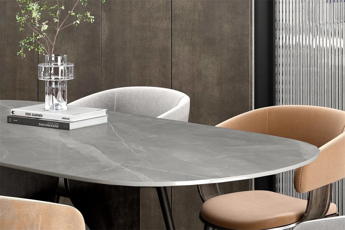 Gray 1200&times; 2600mm Hot Selling Classic Sintered Stone Dining Table Floor Wall Decoration