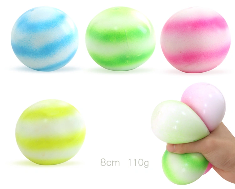 Mieux vendre Soft Cheap 6cm boules colorées Stress élastiques de bonbons