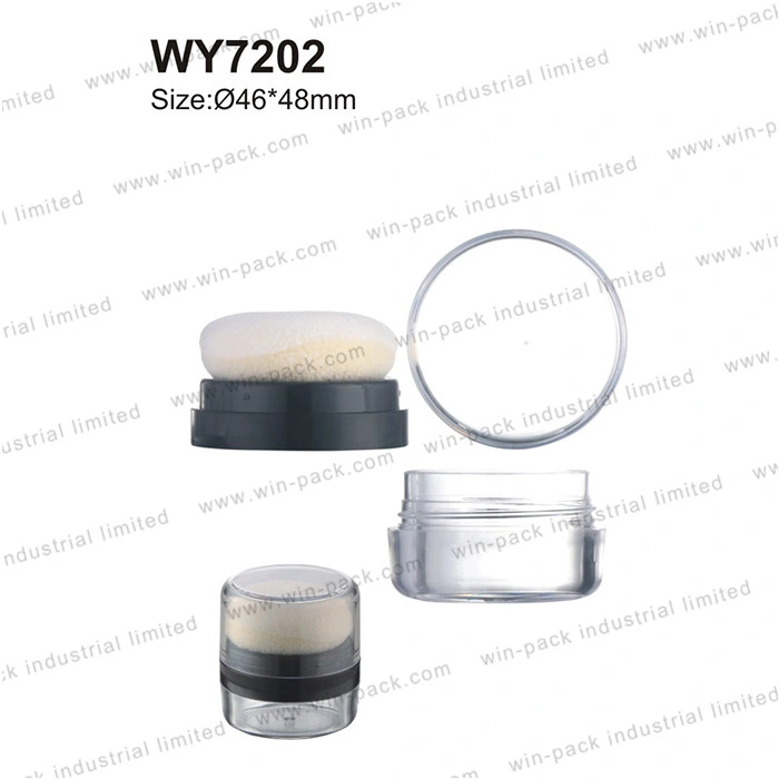 6g 8g 30g Make up Compact Case Round Shape Bottle Empty Custom Transparent Loose Powder Case Cosmetic Packing Diameter