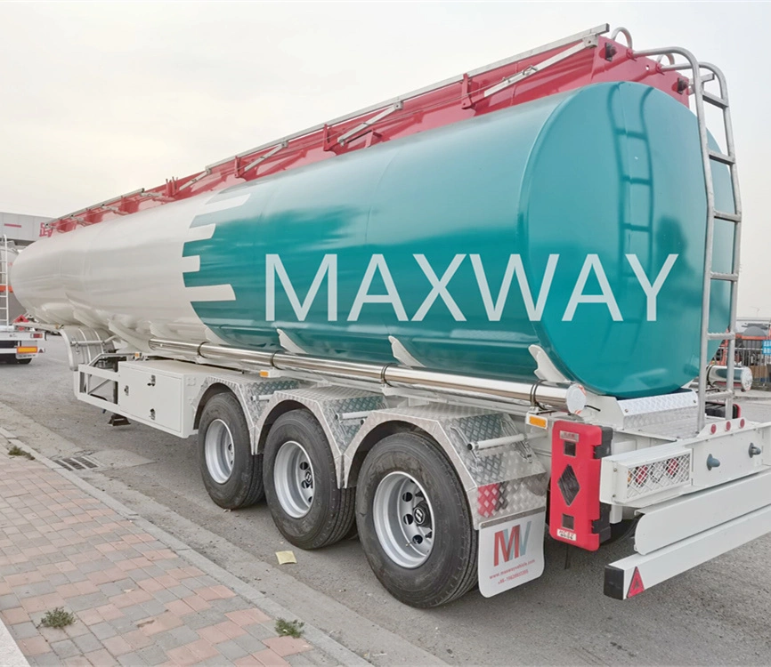 42000 45000 litros aceite de aluminio para depósito de combustible nuevo Maxway Remolque semi-cisterna para ventas en Sudáfrica