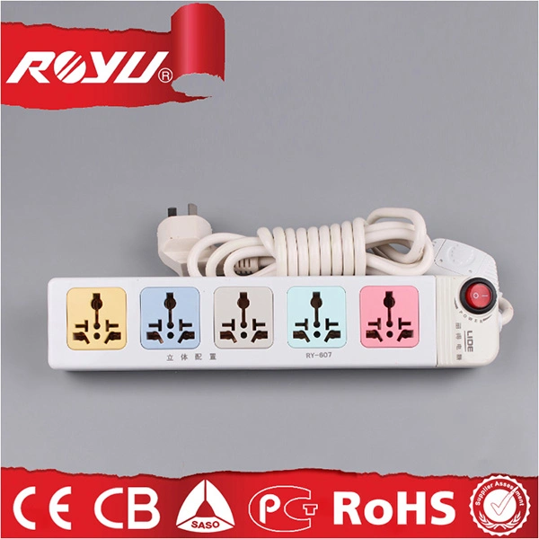 Diseño inteligente Universal 220V Regleta con interruptores individuales