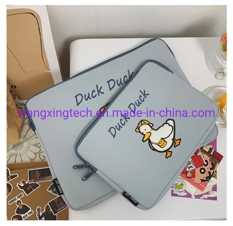 Wholesale/Supplier Cartoon Animal Embroidery Liner Bag Heart Soft Girl Tablet Storage Bag Tablet Computer Laptop Bag