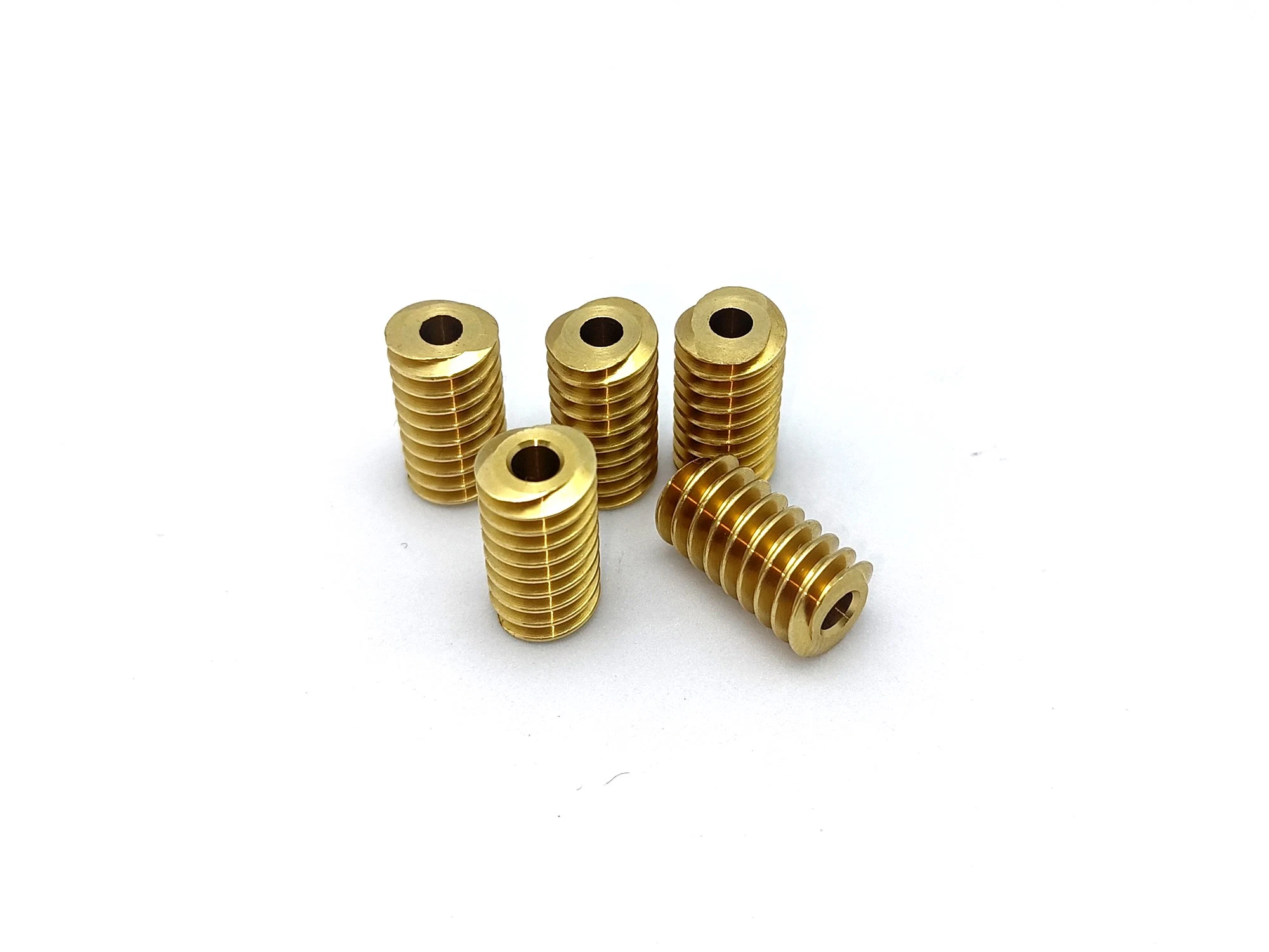 CNC Lathe Centering Machine Processing Double-Head Copper Worm Motor Gear Worm Gear Worm