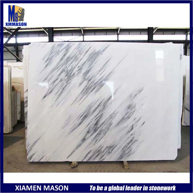 Blue Sky White Jade Polished Marble Slab for Countertop/Worktop/Floor/Flooring/Paving Stone/Stair Tread/Window Sill/Wall