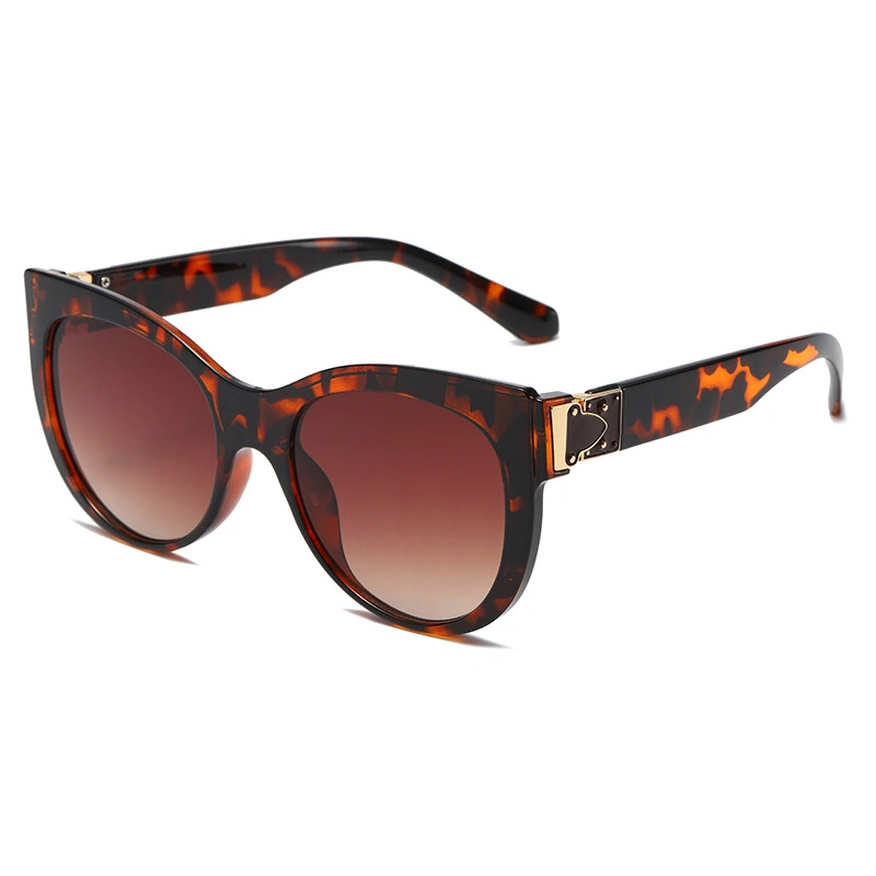 Marco redondo Cat Eye European y American Fashion Amazon PC Gafas de sol para hombre y mujer