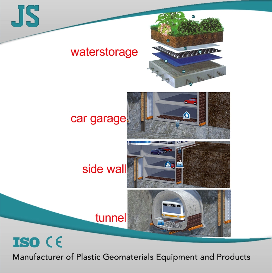 Machine à membrane alvéolée en plastique 20 mm produisant des rouleaux de cartes de vidange d'eau