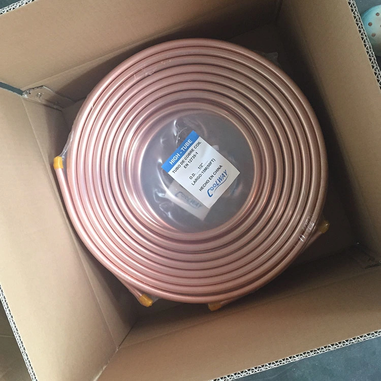 C10100 C11000 C12200 refrigera o tubo de cobre tubos de cobre do Condicionador de Ar da bobina de cobre
