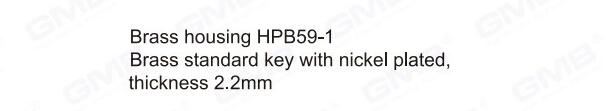 High Security Door Lock Cylinder/ Brass/ Rim Cylinder (GMB-CY-14)