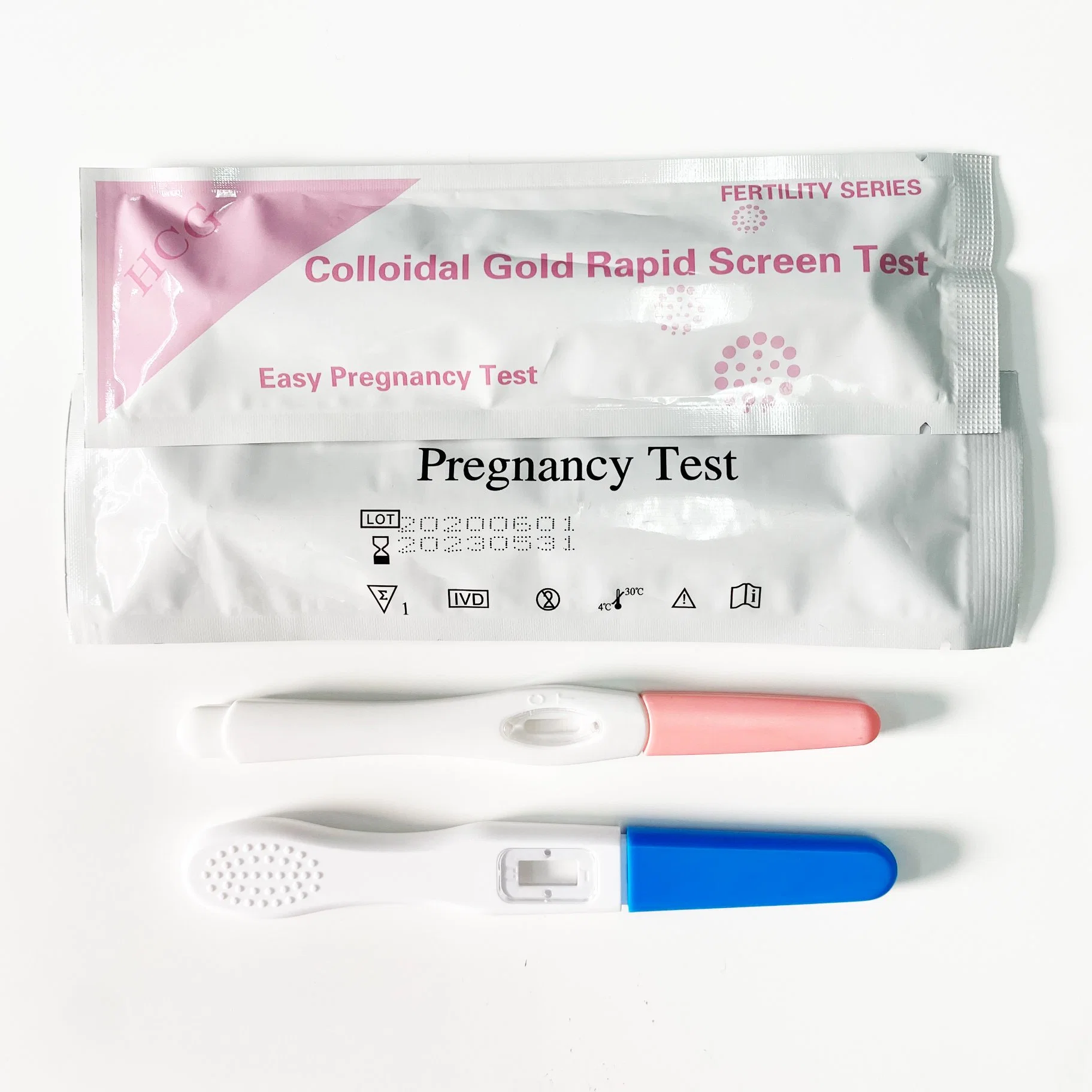 Prueba de embarazo HCG Midstream oro coloidal Rapid Test pantalla