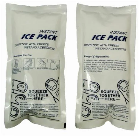 Instant Cold Pack Portable Ice Pack لا توجد الثلاجة الباردة التي يمكن التخلص منها العبوة