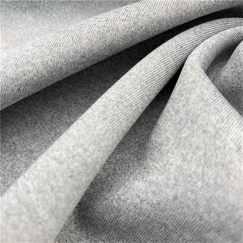 Heather Grey Knitted Fabric Functional Elastic Fabric for Sportswear