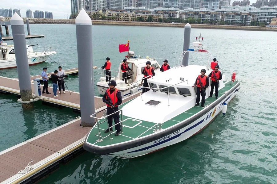 Fibre de verre Hull style de police et Marine utilisent la surveillance maritime multiple Utilitaire Costal Patrol Craft à vendre Caraïbes