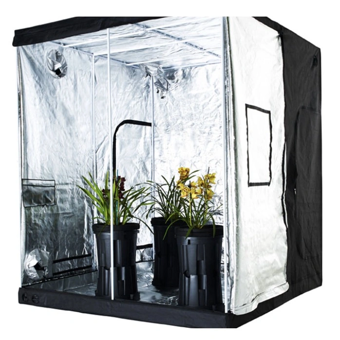 Fabricante profesional de tejido altamente reflectantes 210D 600d 1680d Mylar duradero planta crecer Carpa con puerta recta