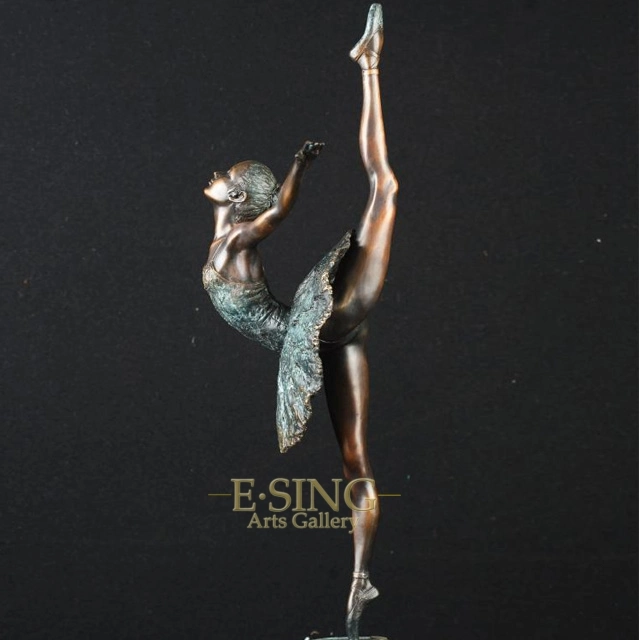 La bailarina estatua de bronce de tamaño de la vida decoración Jardín estatua de bronce de Dancing Girl