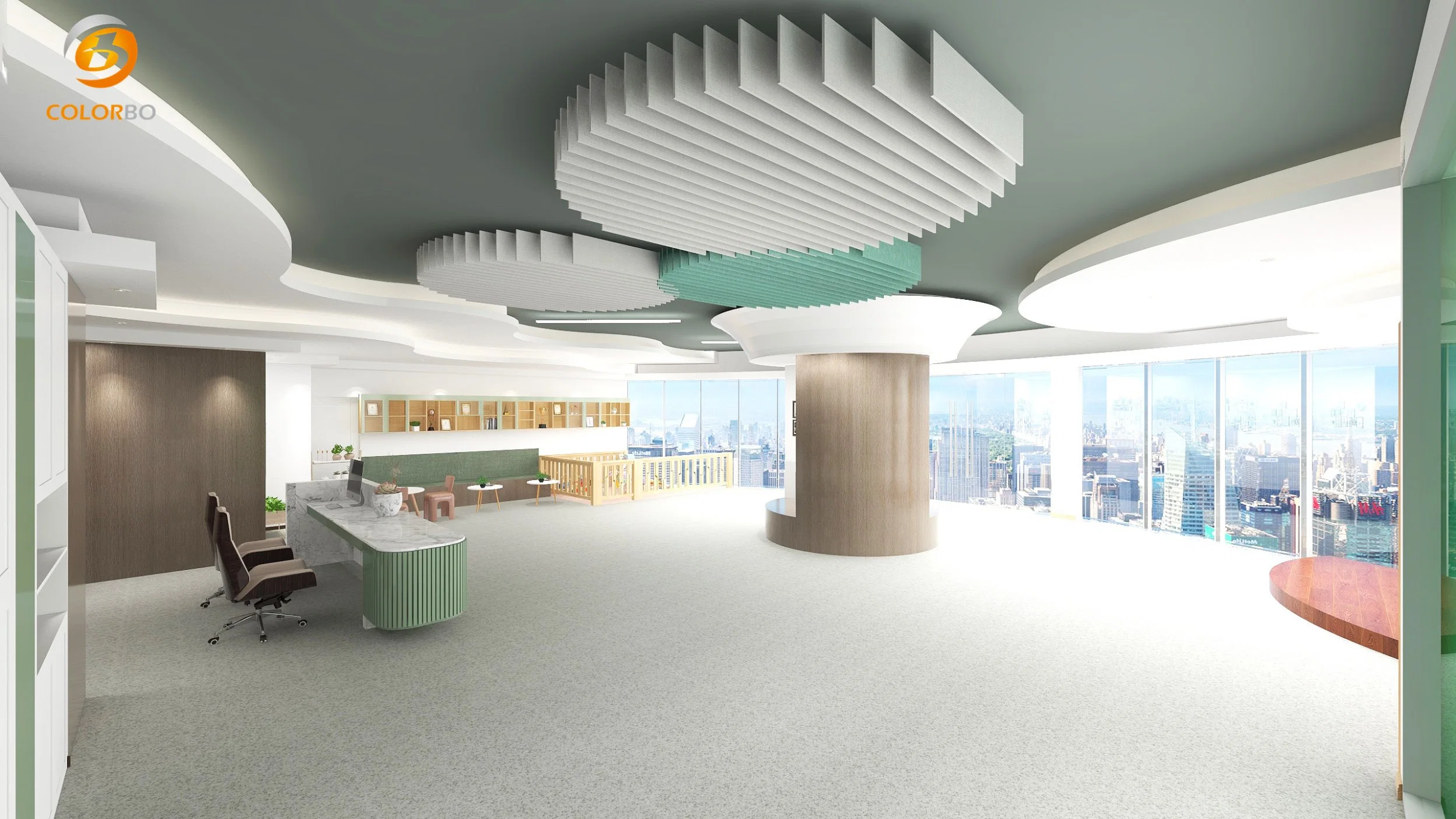 New design Good quality PET acoustic ceiling for office school