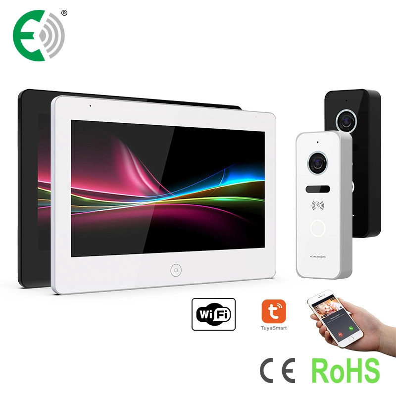 4-Draht 10,1"HD WiFi Video Tür Telefon Intercom-System mit Karte Türklingel Entriegeln