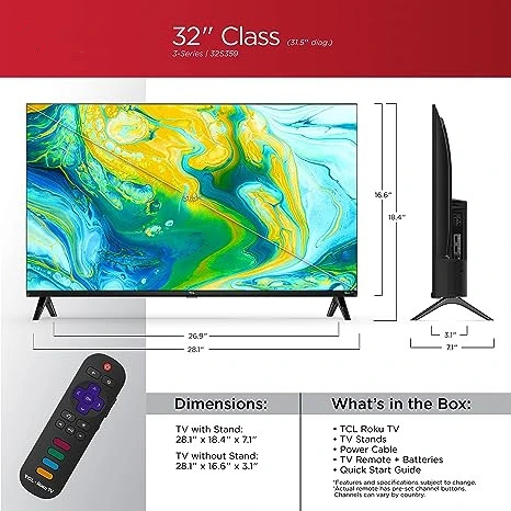 New 32" Class 3 Series Full HD 1080P LED Smart Roku TV