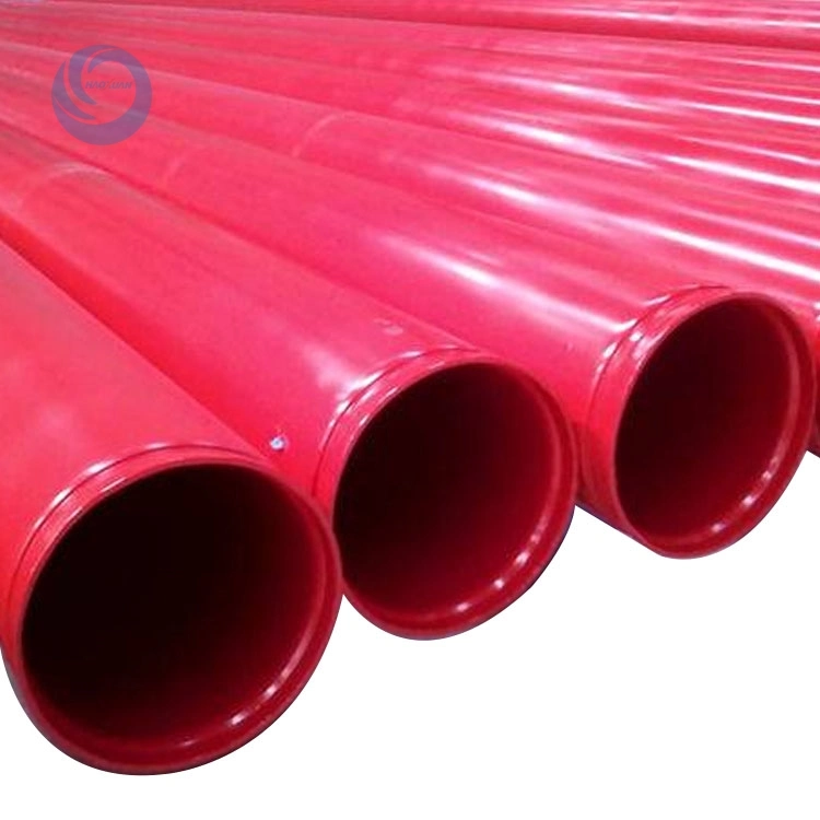 High-Quality External Galvanized Lining Red Plastic Coated Composite Steel Pipe for Water Supply and Fire Fighting
