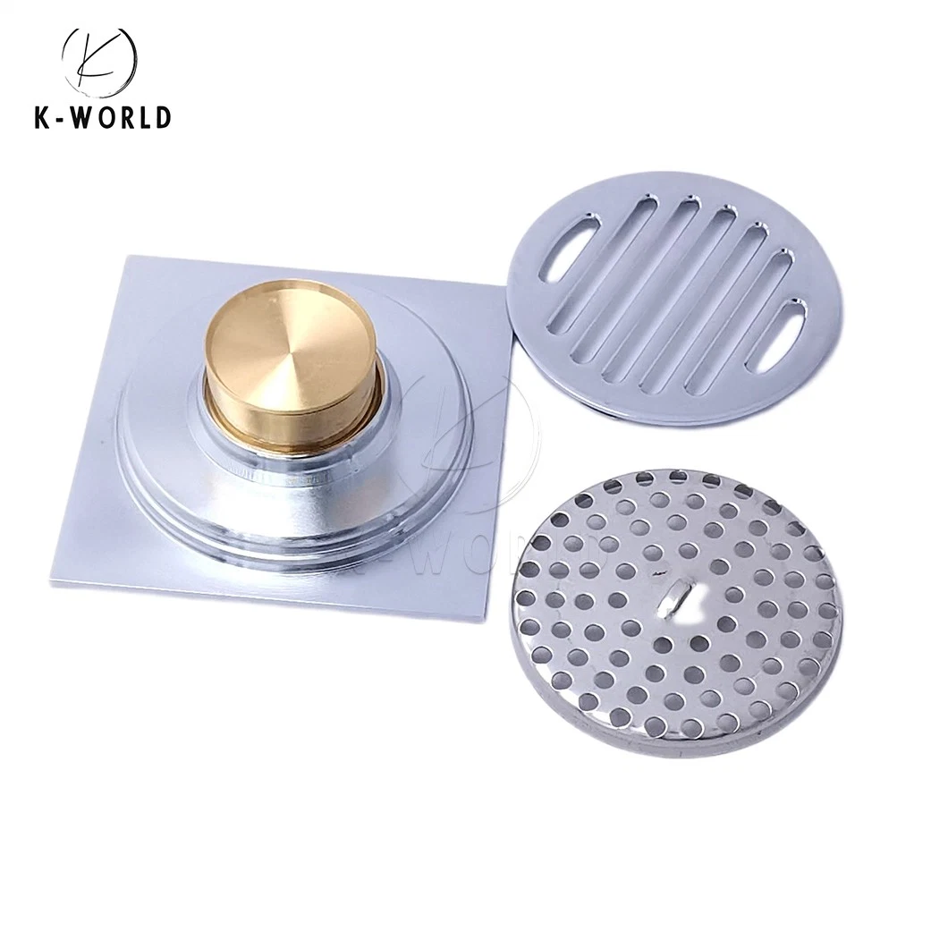 K-World Clogged Shower Drain Suppliers High-Quality Tainless Steel Floor Drain China Anti-Clogging Bathroom Floor Drain