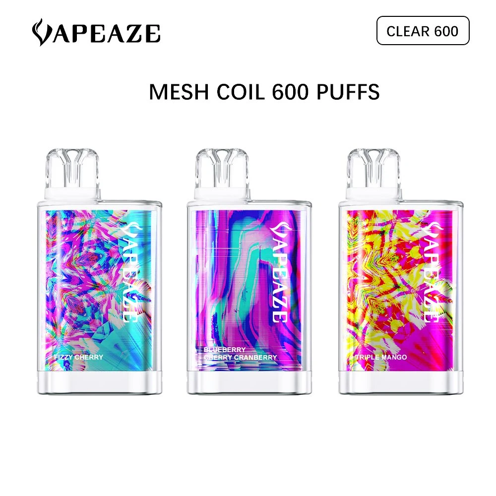 Wholesale OEM ODM Electronic Online Shopping Best Factory Clear 600 500mAh Recharge 2ml Oil 16 Flavors 2% 3% 5% Nic Salt Clear 600 Puff Wholesale I Vape