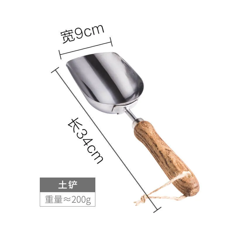 3 PCS Stainless Steel Trowel Shovel Garden Hand Tools with Wood Handle