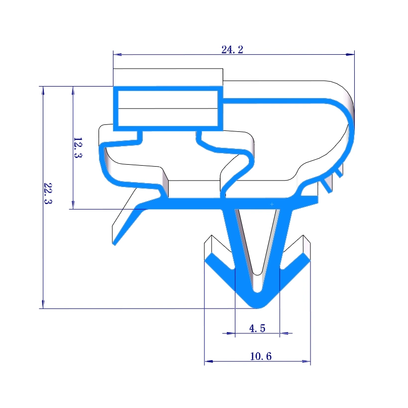 Mejor Aihikao Empresa ventana Puerta nevera frío PVC nevera almacenamiento Perfil extruido ventana goma plástico Junta Junta de Junta