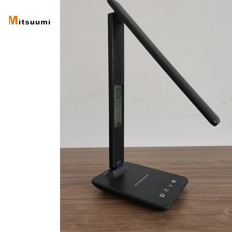 Hot Sale LCD Display Wireless Charge LED Table Lamp with Night Light