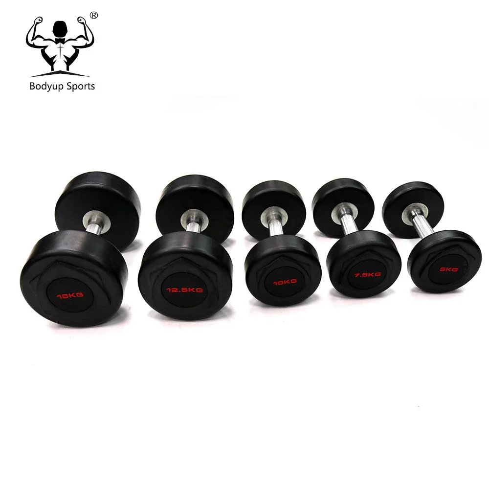 Hot Sell Black Round Rubber Coated Dumbbell
