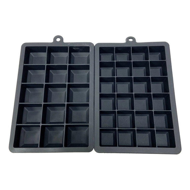 24 Grid 3D The Reinvented Plastic Lid 24 Grid Rubber Water Bottle Silicone Ice Cube Trays Mold