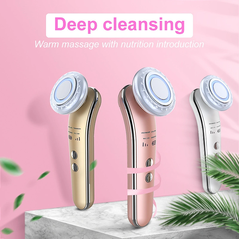 Elektronische LED Heizung Serum Import Gesicht Vibration Massage EMS Schönheit Gerät