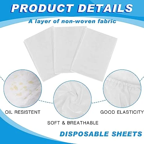 Disposable Non-Woven Extra-Thick Bed Covers for Massage, Hospital, Tattoo Table and Bed