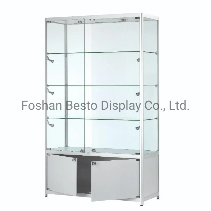 Us Wholesale/Supplier Glass Display Cabinets with LED Lights and Storage for Vape Store, Smoke Shop, Cigarette Store, Jewelry Display, Museum, Exhibition