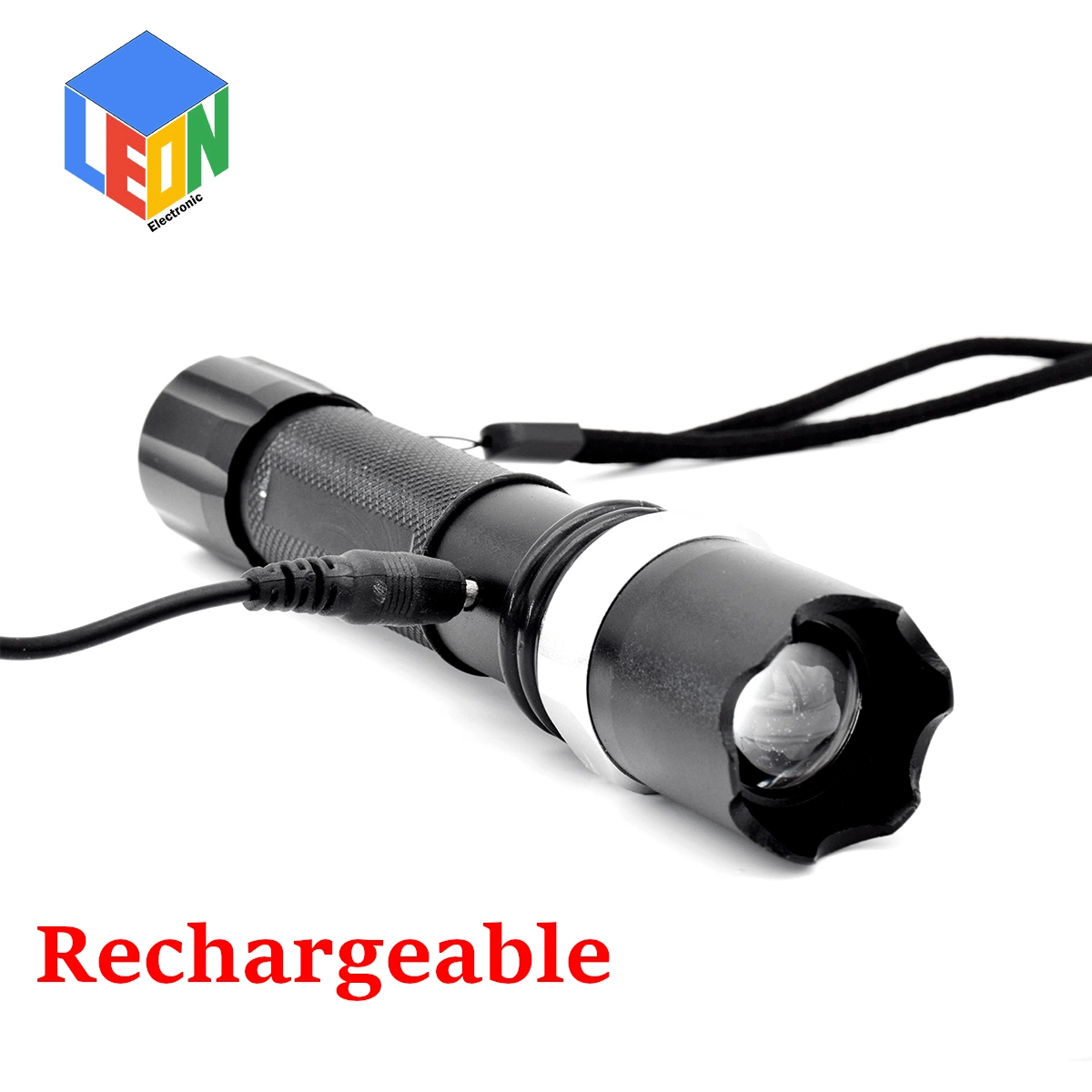 Rechargeable Zoom in and Zoom out Function Outdoor Camping Searching LED Flashlight