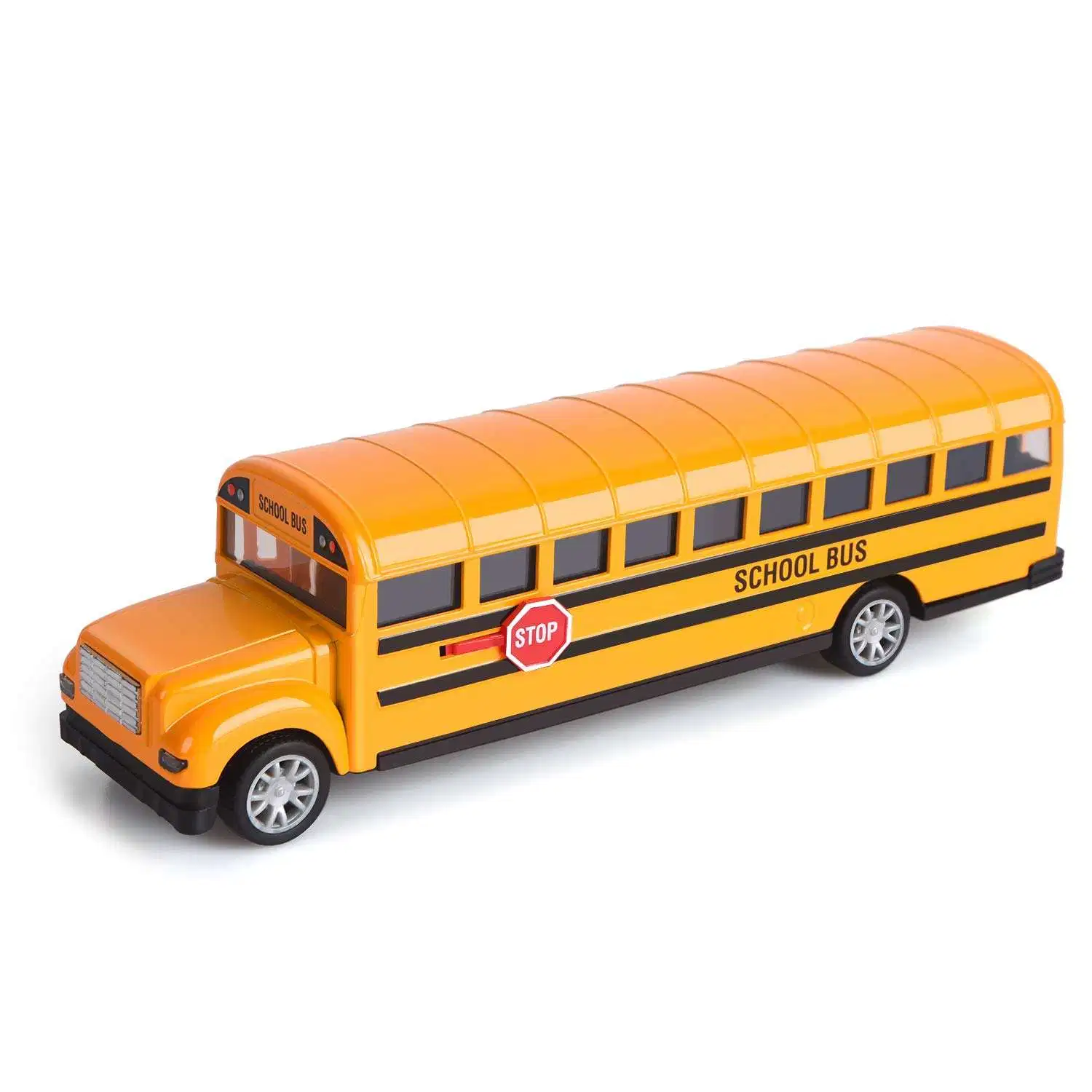 Schulbus Spielzeug für Kleinkinder, die Cast Pull Back Autos Yellow Bus Play Fahrzeuge mit Pull Back Mechanismus und Türen öffnen