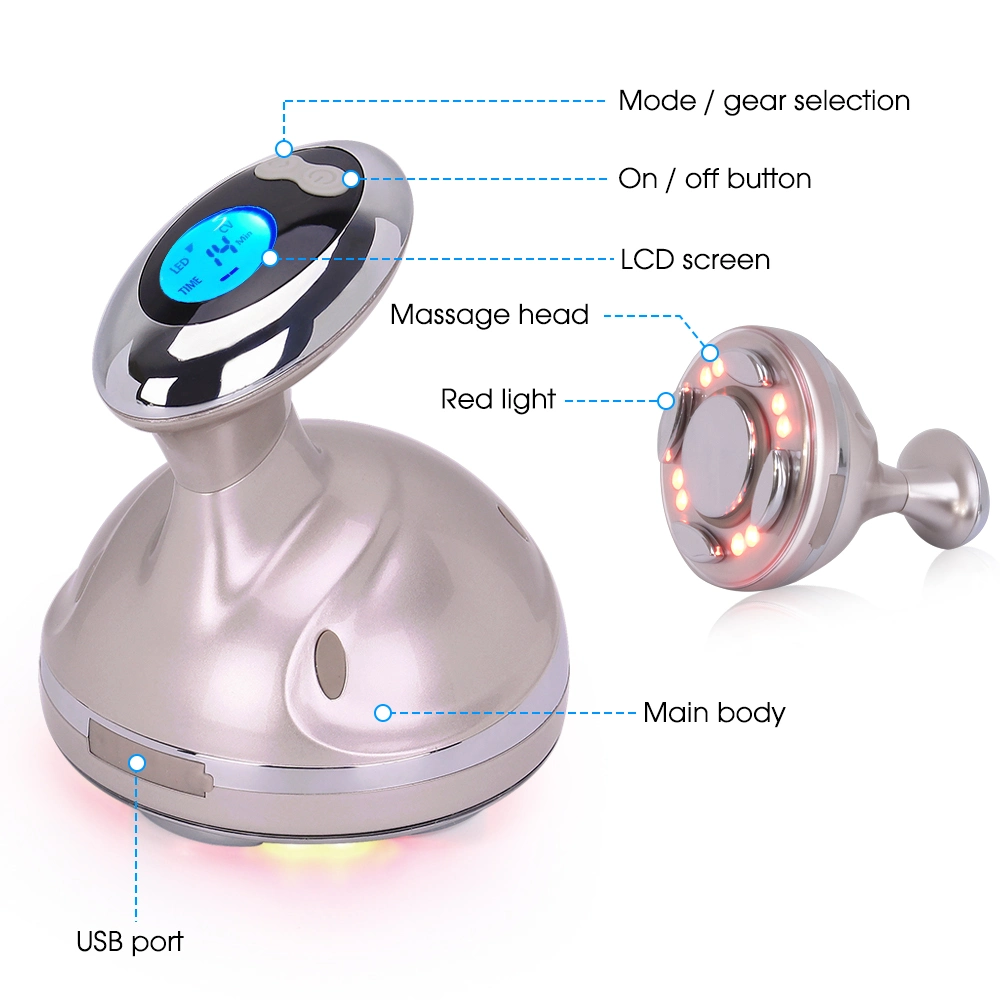 Portable 4 in 1 Ultrasonic Cavitation Vibration RF Slimming Device