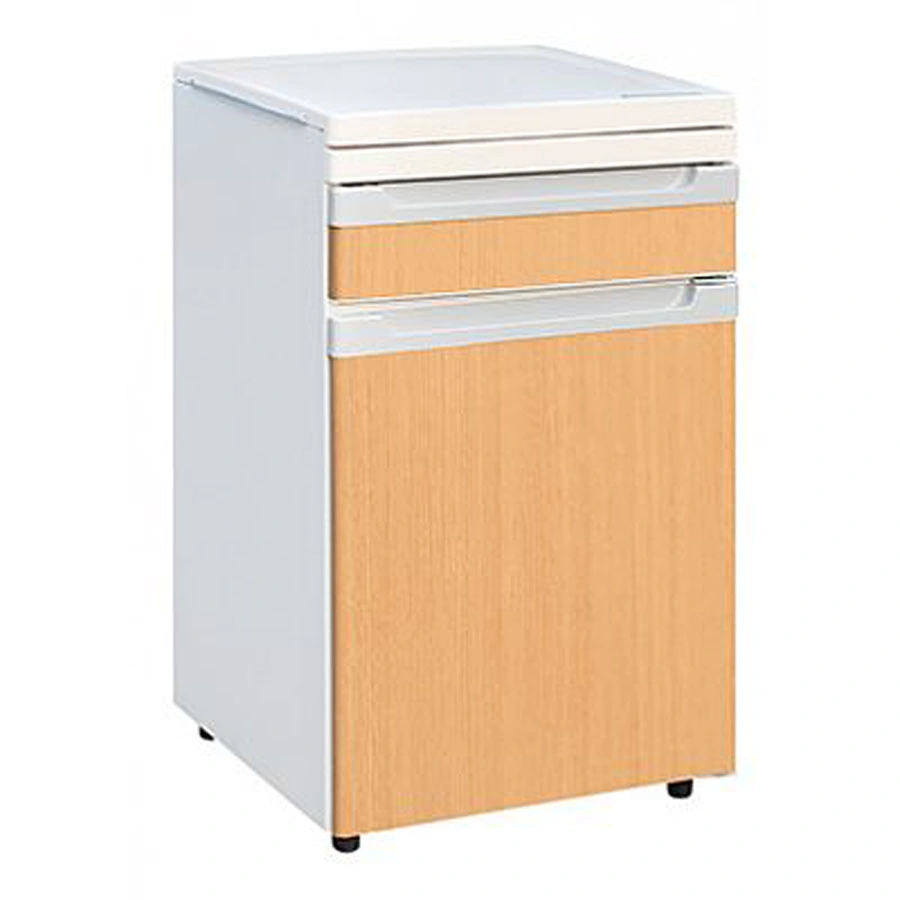 ABS Hospital Room Ward Room Furniture with Wheels Movable Plastic Medical Bed Bedside Table