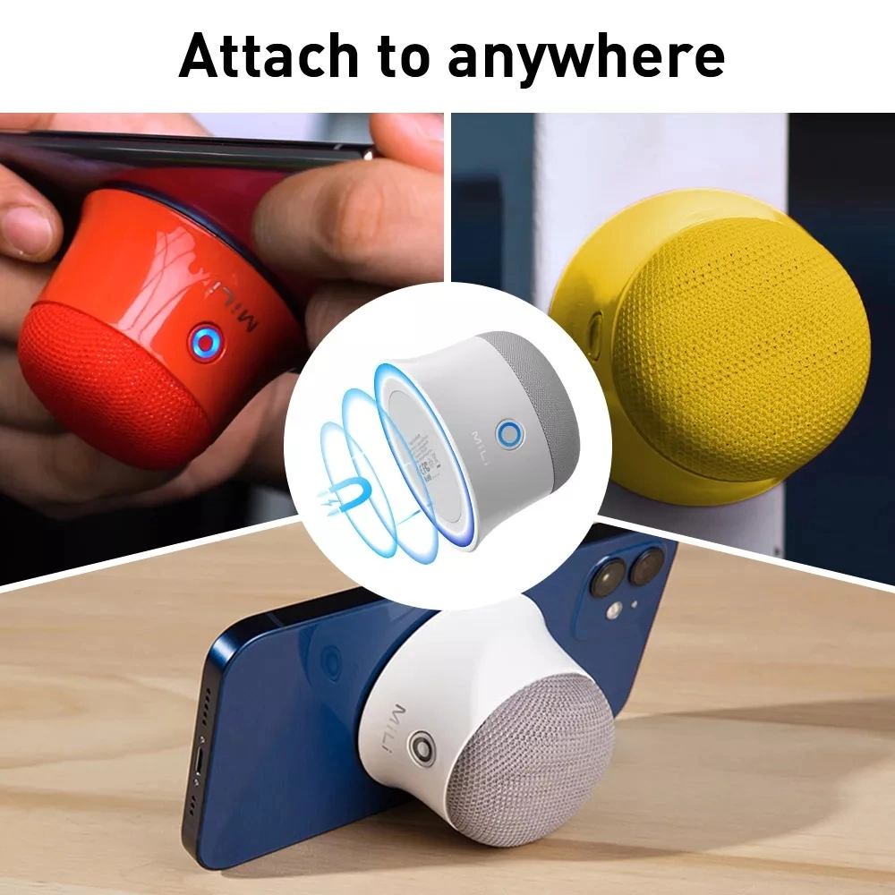 Magnético novo alto-falante Bluetooth Mini Pequeno Canhão de aço Caixa de som do telefone móvel titular